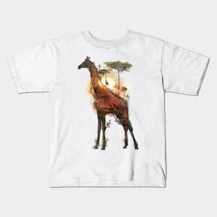 Giraffe Surreal Kids T-Shirt